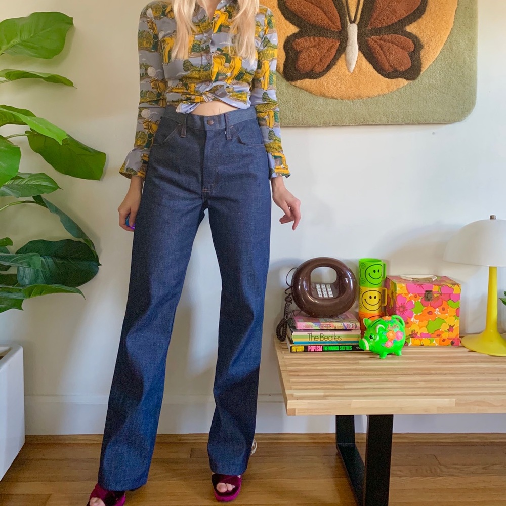 Deadstock 70s crisp bootcut flares unisex 32x32 - Picture 2 of 5